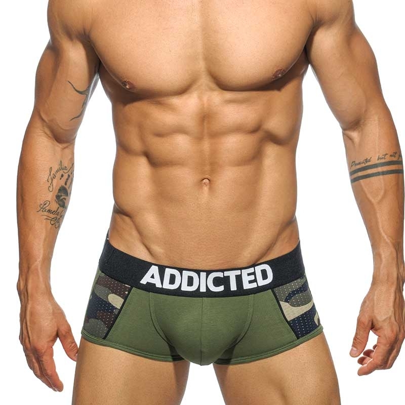 ADDICTED BOXER piping contrast AD431 with camouflage mesh strap