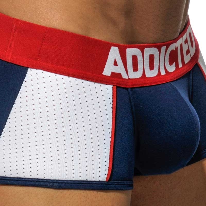 ADDICTED backless BOXER piping contrast AD407 with white mesh strap