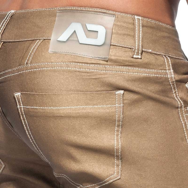 ADDICTED SHORTS Metal Look AD642 Gold-Bronze Shiny Jeans