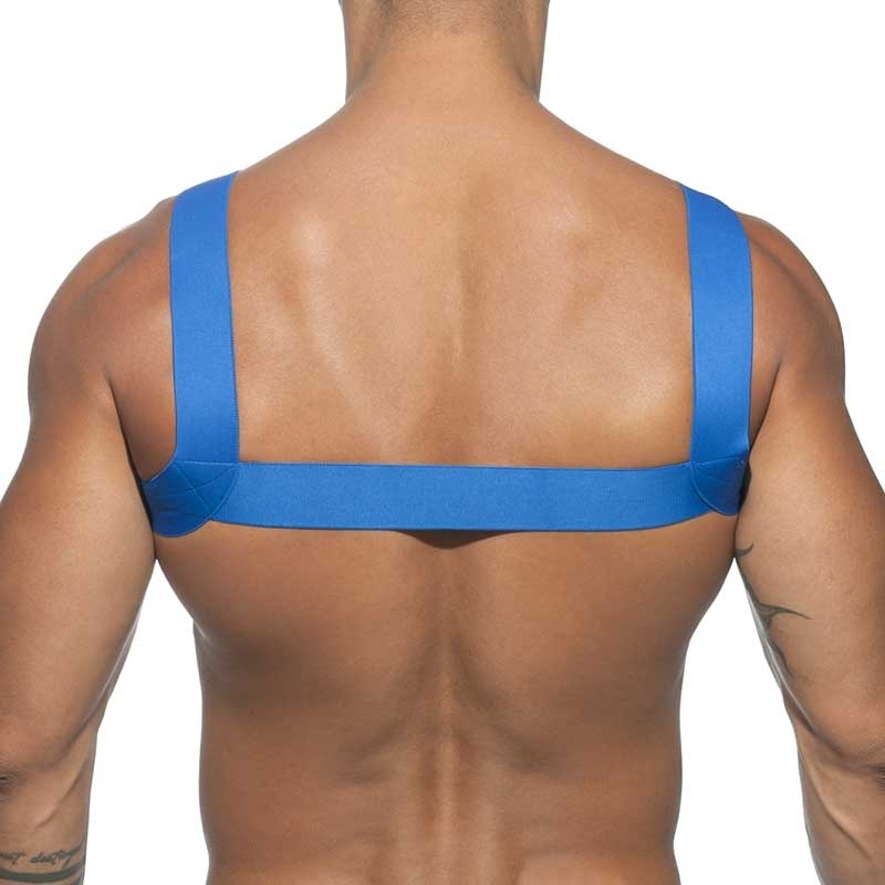 AD-FETISH HARNESS elastic basic ADF104 Brust bondage in blue
