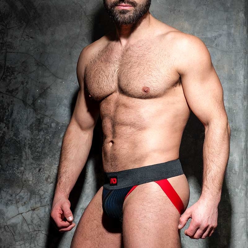 AD-FETISH JOCKstrap big ribbed ADF84 with straps in red