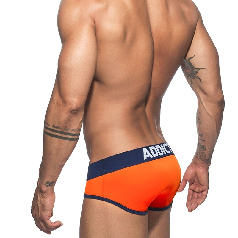 ADDICTED BRIEF-SWIMSLIP 2in1 AD540 with Lift-Up pouch Perfect fit in orange