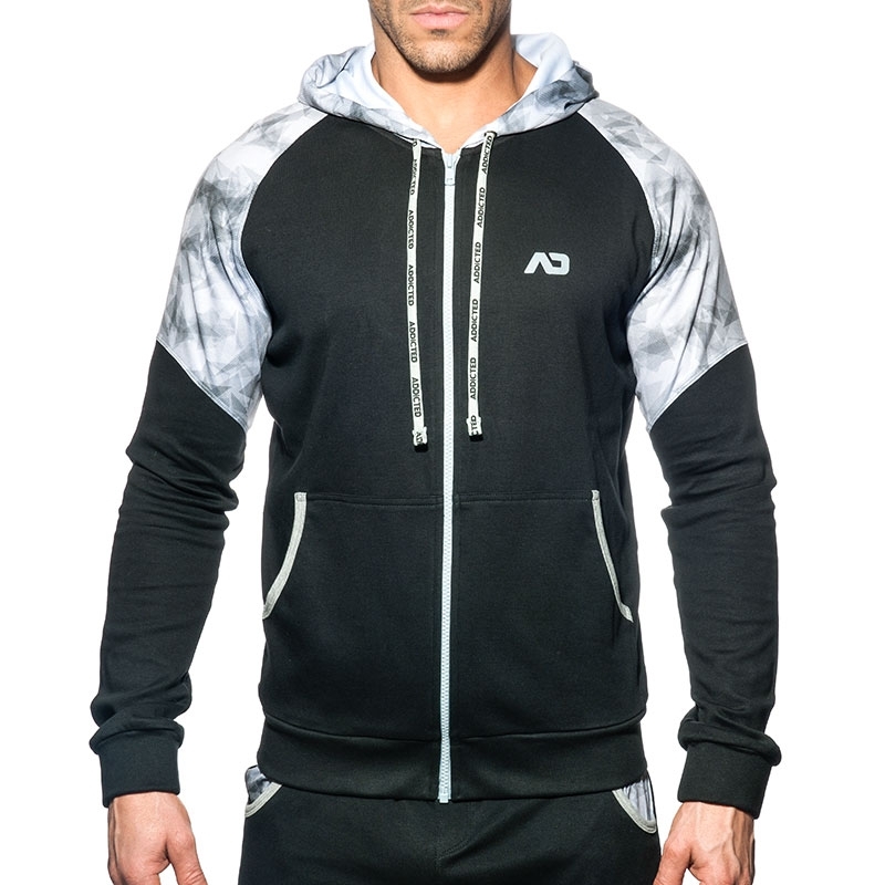 ADDICTED SPORTS JACKET geopack AD615 sporty hoody in black