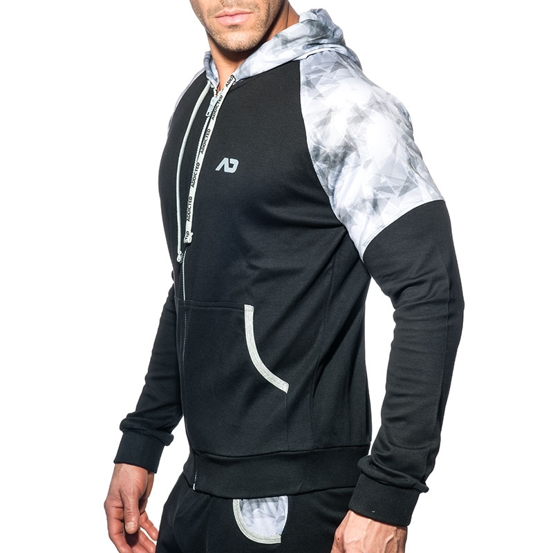 ADDICTED SPORTS JACKET geopack AD615 sporty hoody in black
