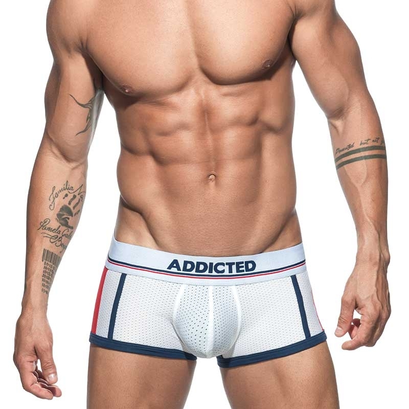 ADDICTED PANTS mesh AD739 sportlich in weiss