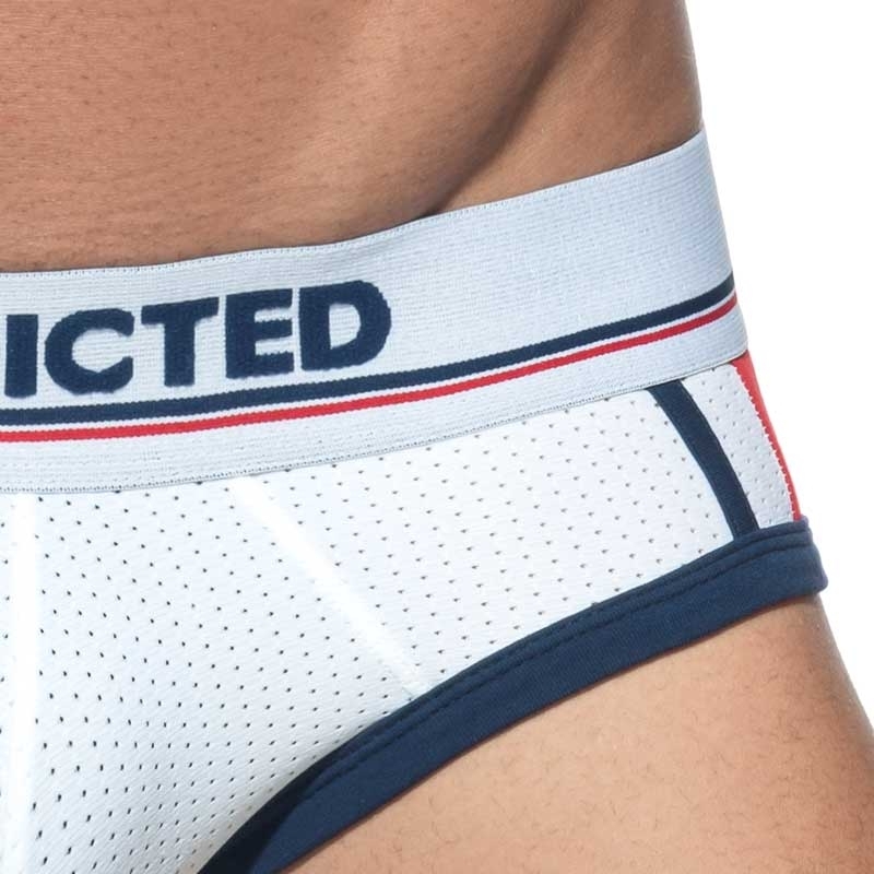 ADDICTED BRIEF mesh AD738 sporty in white