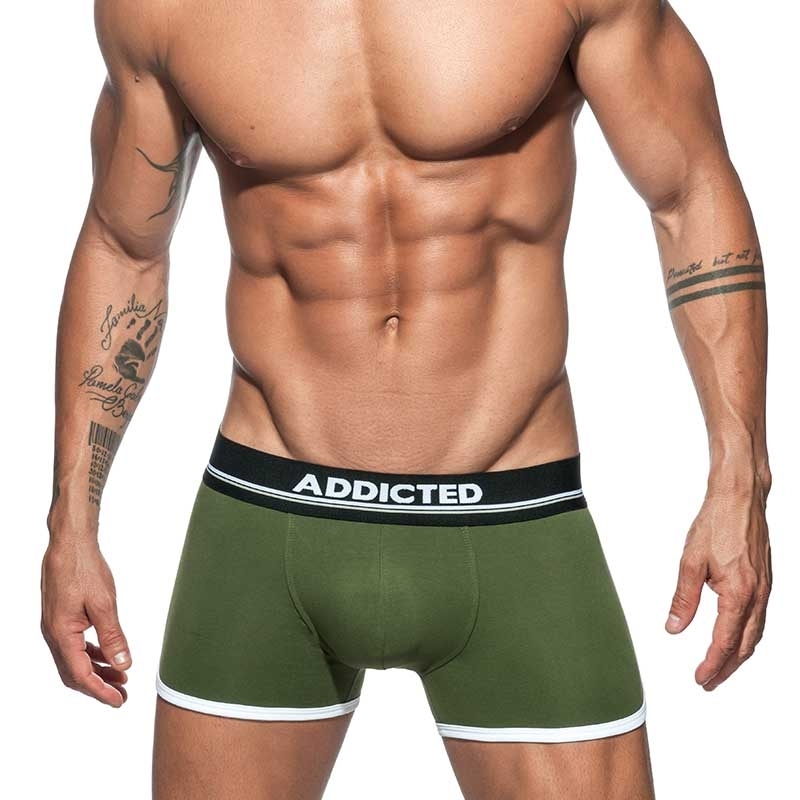 ADDICTED trunks PANTS wavy AD729 swinging in oliv green