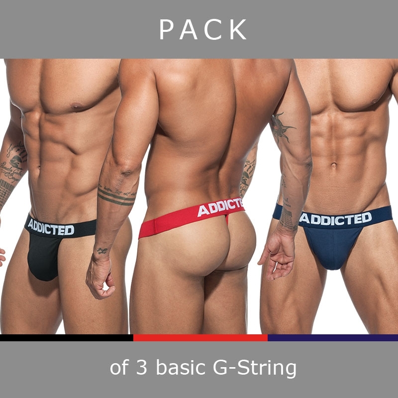 ADDICTED STRING AD746P push-up basic in a 3-value pack