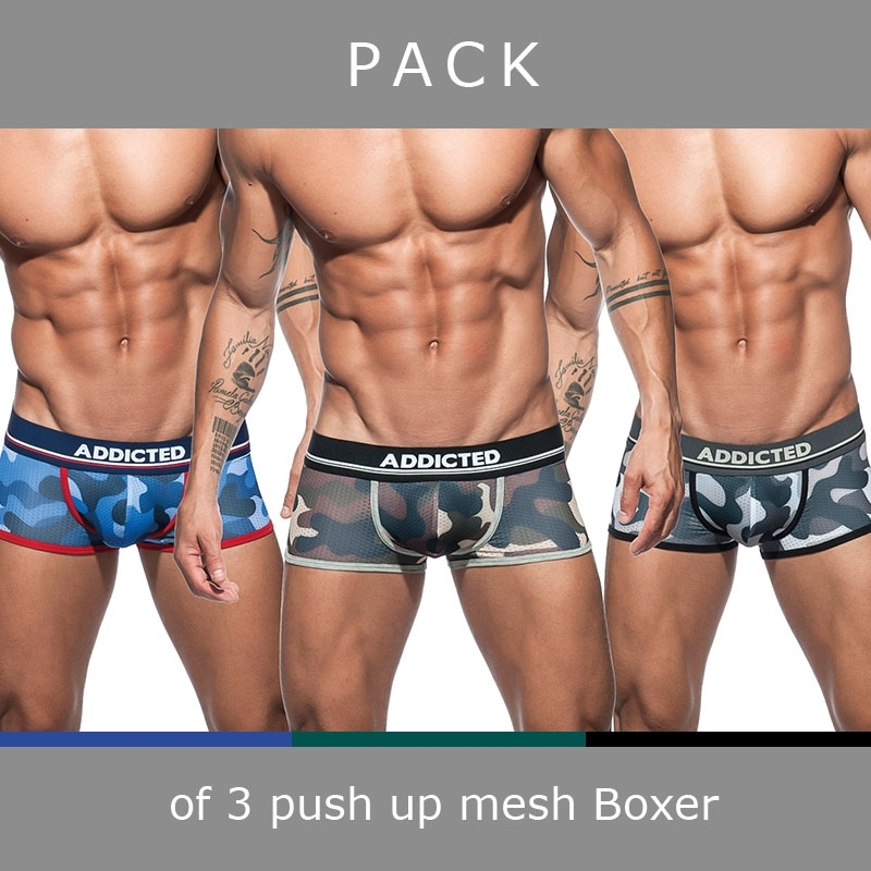 ADDICTED PANTS mesh AD698P Push-Up Camouflage im 3er-Sparpack