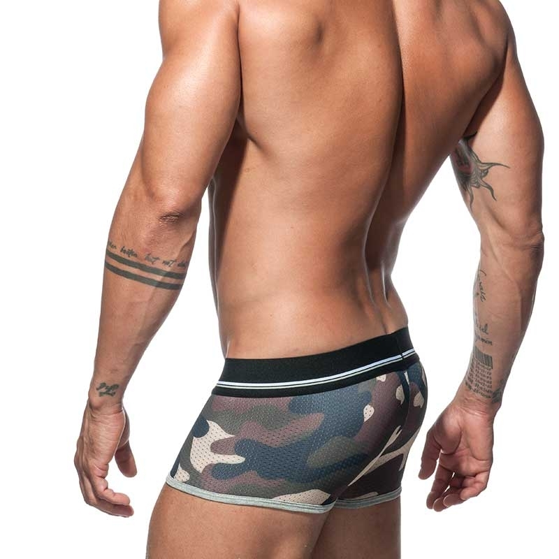 ADDICTED BOXER mesh AD698 push-up camouflage in oliv green