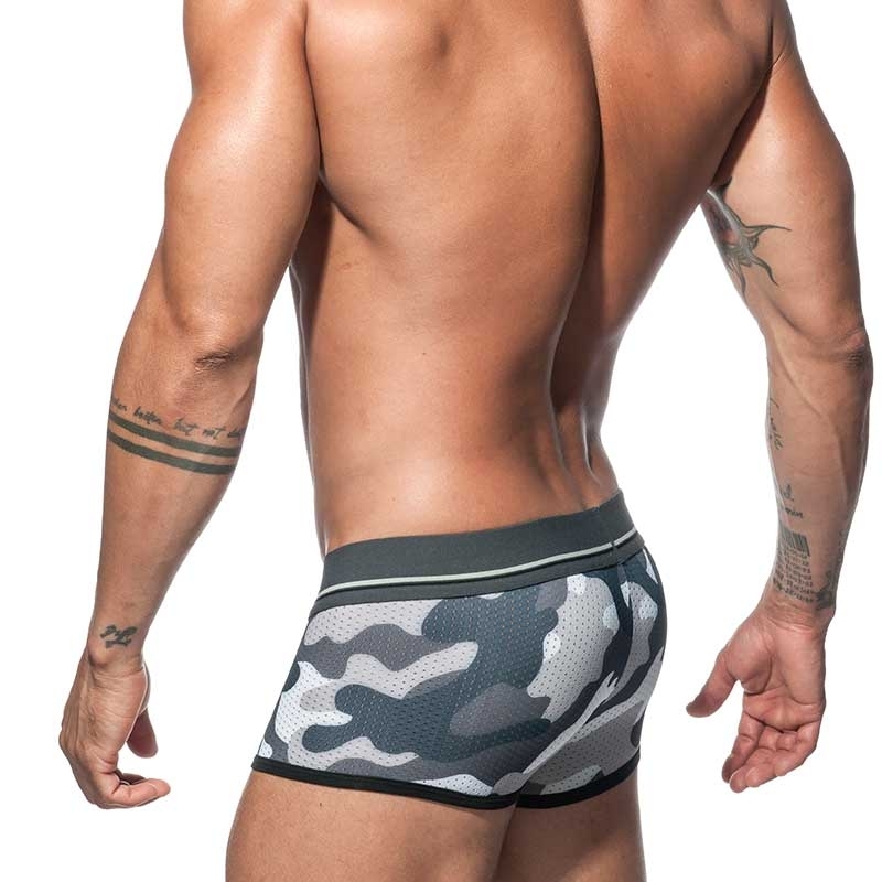 ADDICTED BOXER mesh AD698 push-up camouflage in black-grey