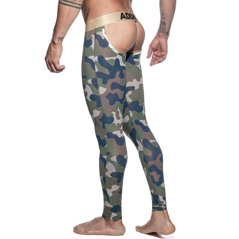 ADDICTED backless LEGGINGS AD695 camouflage in oliv green