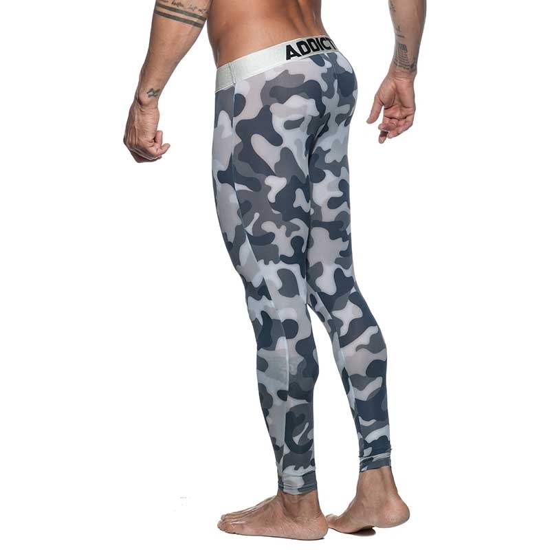 ADDICTED LEGGINGS silver AD694 camouflage in black-grey