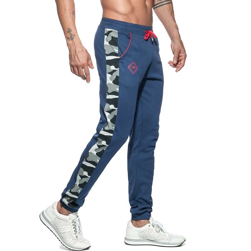 ADDICTED SPORT PANTS Sport AD661 camouflage in dark blue