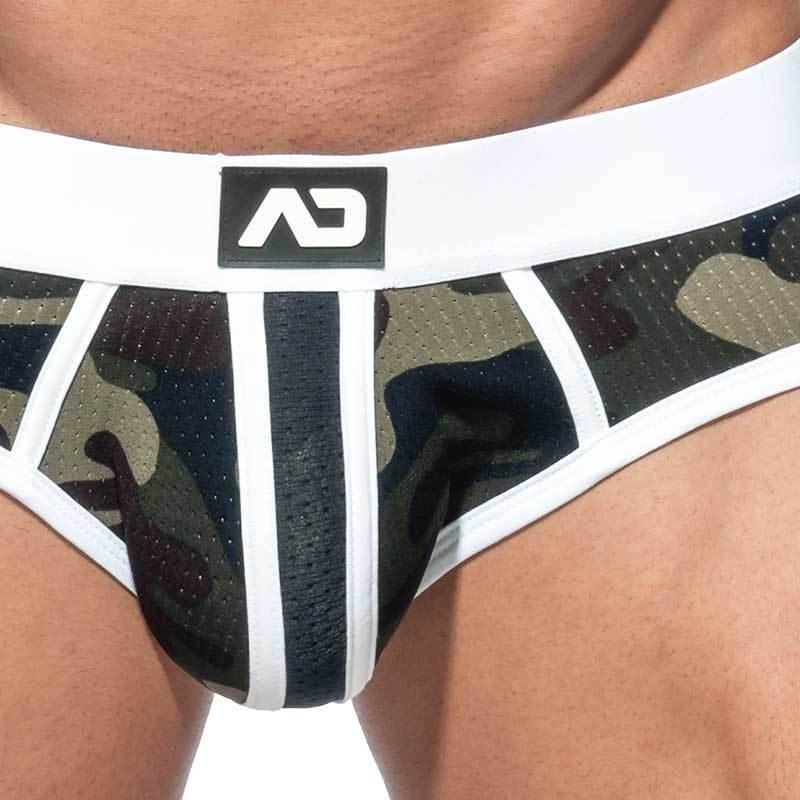 ADDICTED BRIEF camouflage mesh AD764 stripes in white