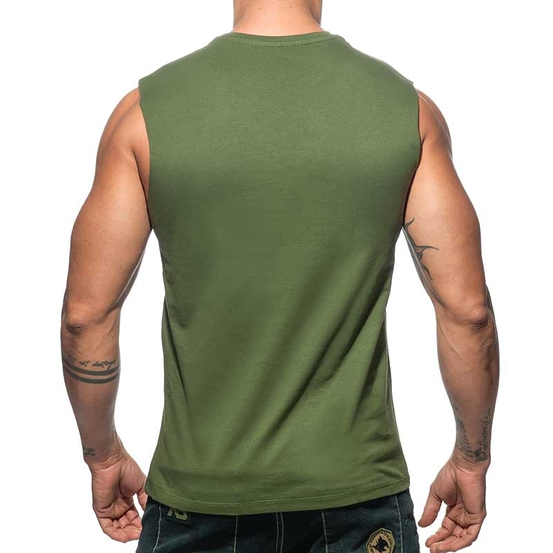 ADDICTED TANK TOP Sticker AD750 base military in oliv green