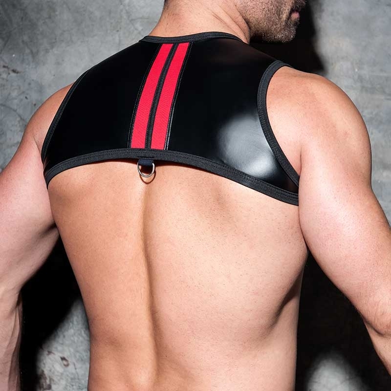 AD-FETISH wet HARNESS carabiner ADF110 stripe code red