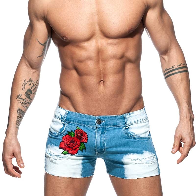 ADDICTED Jeans SHORTS Rose AD790 extrem used look