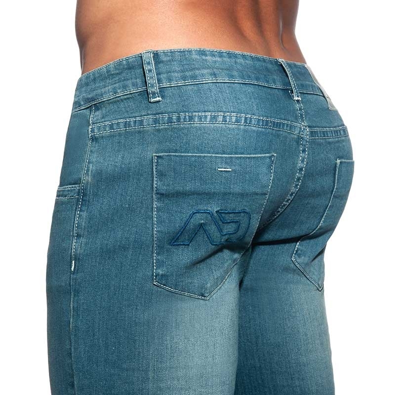 ADDICTED JEANSHOSE Push-Up AD804 Muskel Fit in blau