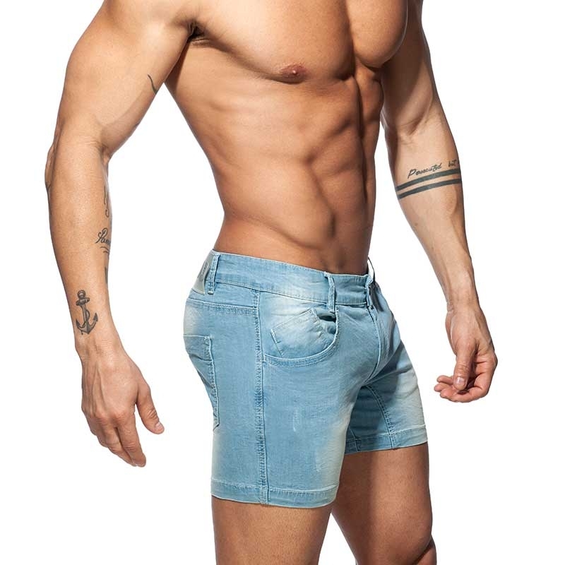 ADDICTED Jeans SHORTS Push Up AD802 Ass-Muscle Fit in blue
