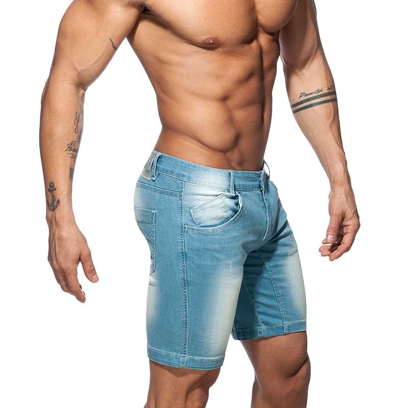 ADDICTED Jeans SHORTS Push-Up AD802 Ass-Muscle Fit in blue
