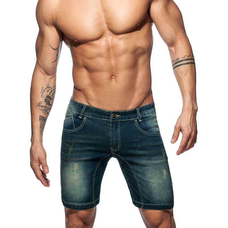ADDICTED Jeans SHORTS Push-Up AD802 Ass-Muscle Fit in dark blue