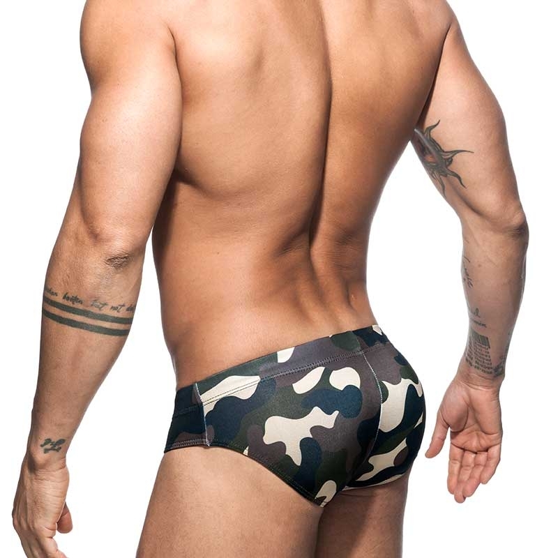 ADDICTED BADESLIP camouflage ADS130 Push-Up in oliv green