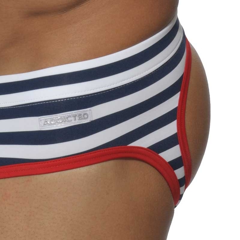 ADDICTED backless SWIM BRIEF sailor ADS026 push-up in red