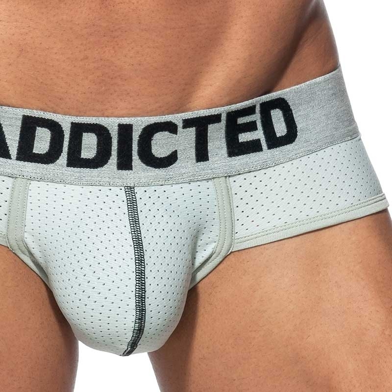 ADDICTED BRIEF mesh AD805 Push-Up in silver