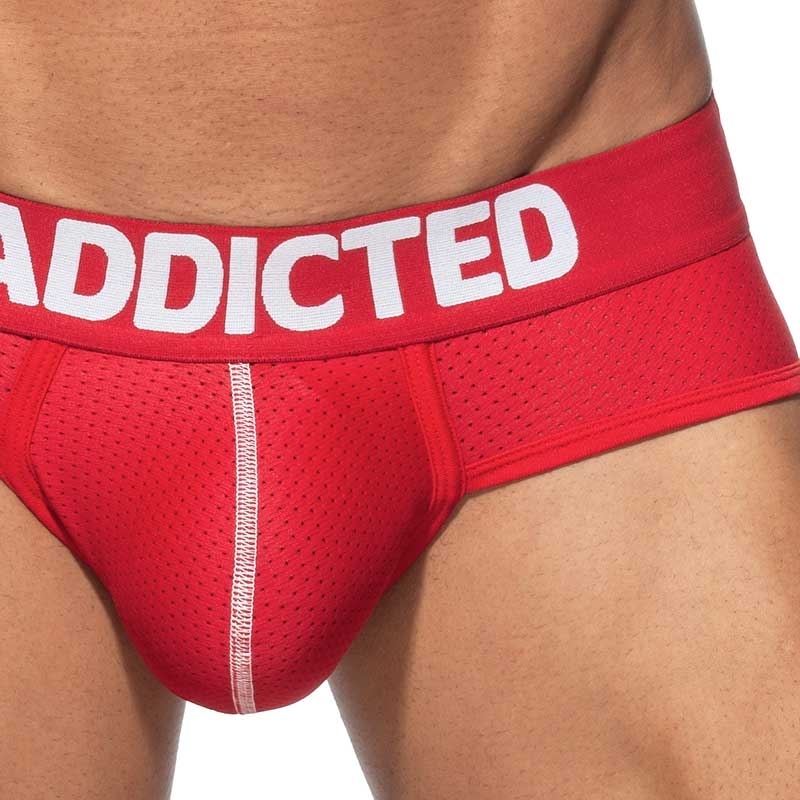 ADDICTED BRIEF mesh AD805 Push-Up in red