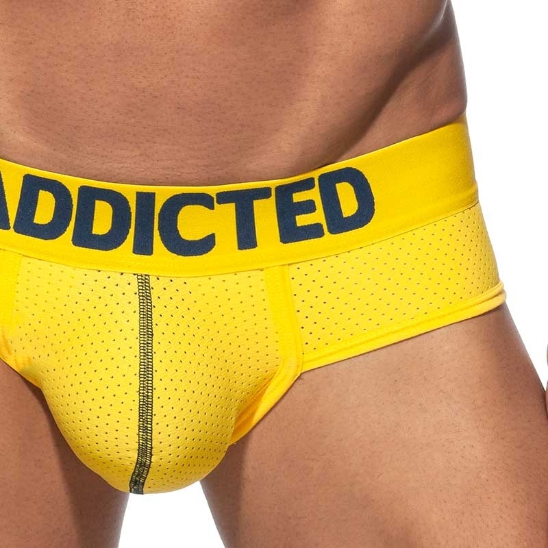 ADDICTED BRIEF mesh AD805 Push-Up in yellow
