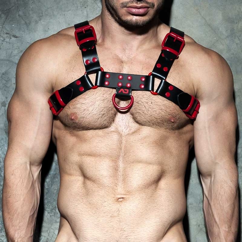 AD-FETISH Leder HARNESS ADF119 Farbcode in rot