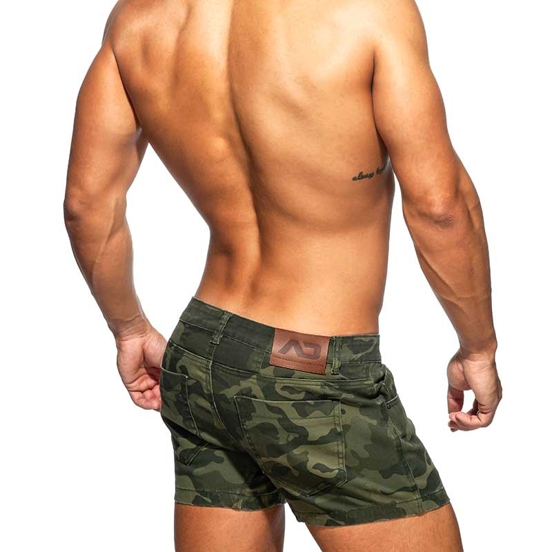 ADDICTED Jeans SHORTS AD829 in camouflage oliv