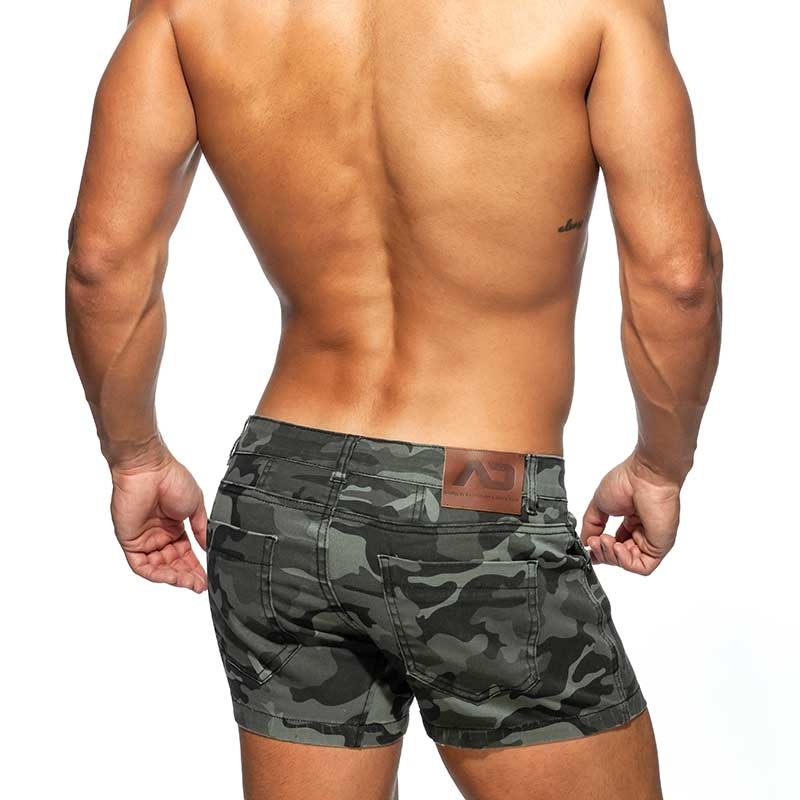 ADDICTED Jeans SHORTS AD829 in camouflage anthrazit