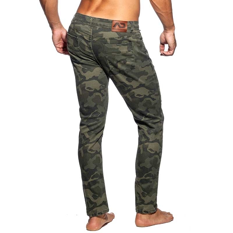 ADDICTED JEANS PANT AD837 in camouflage oliv