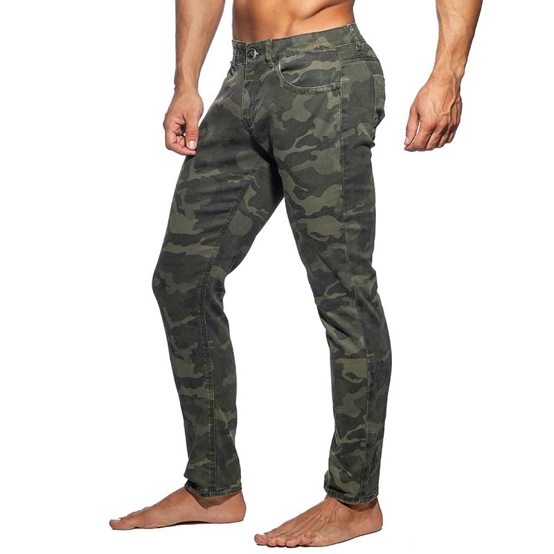 ADDICTED JEANS PANT AD837 in camouflage oliv