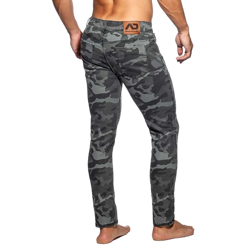 ADDICTED JEANS PANT AD837 in camouflage anthracite