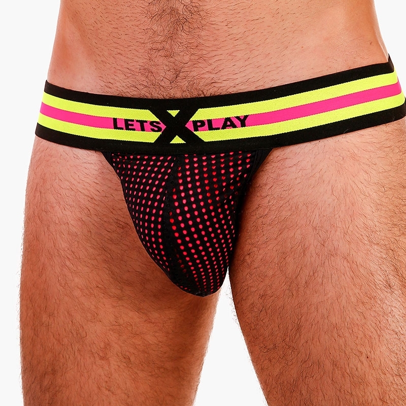 BARCODE Berlin JOCKstrap Player 91688 in neon green with pink