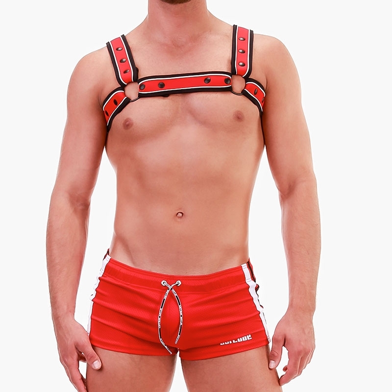 BARCODE Berlin SHORTS perforated 91679 Push-Up in red