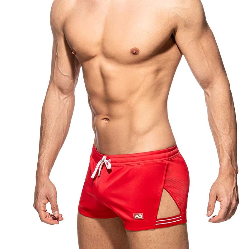 ADDICTED SHORTS Corner AD680 lift-up side stripes in red