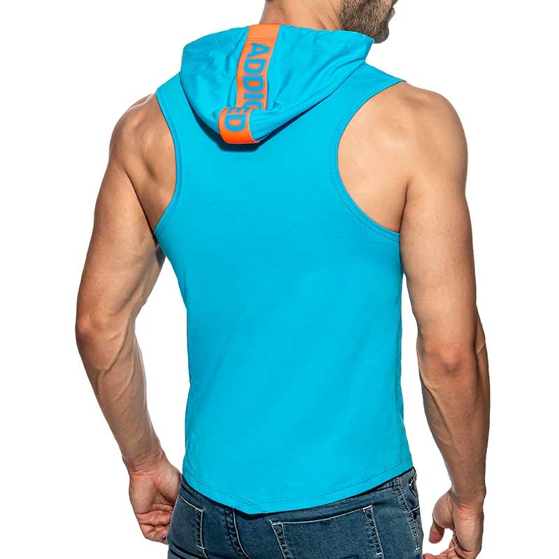 ADDICTED HOODIE TANKTOP AD1001 in turquoise