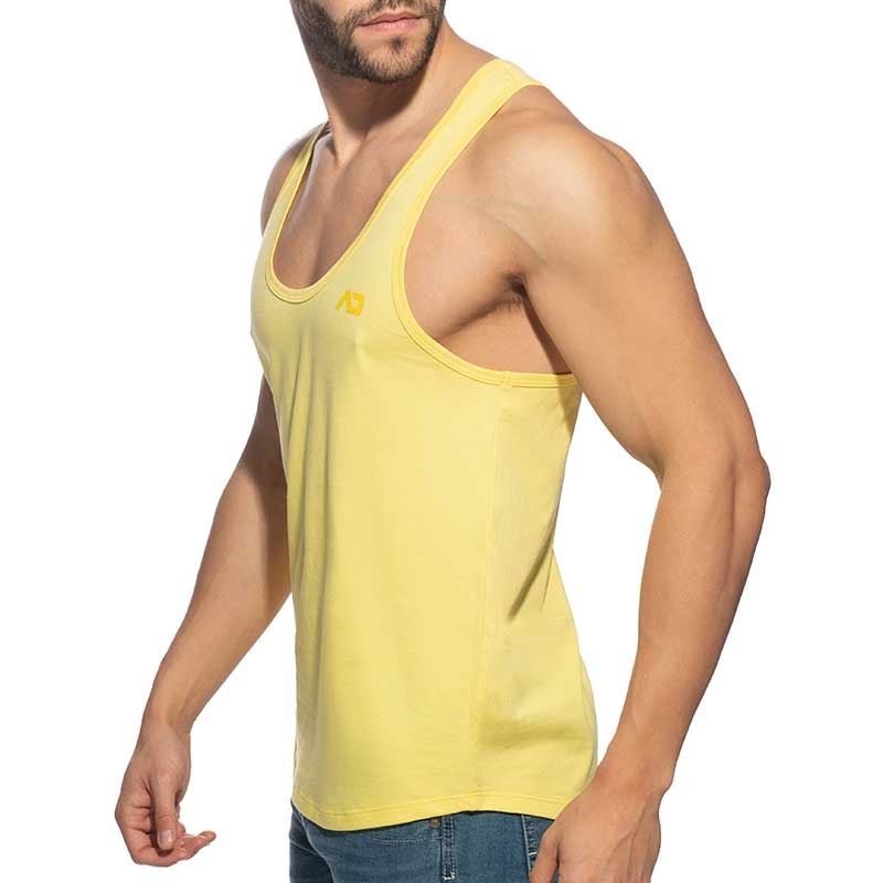 ADDICTED TANK TOP Muscle shirt AD997 in yellow