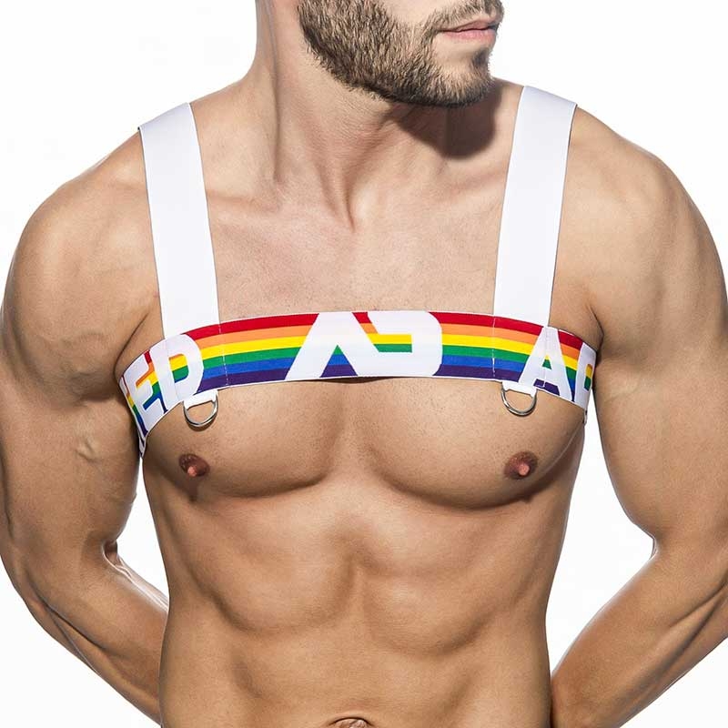 ADDICTED HARNESS rainbow AD1111 in white