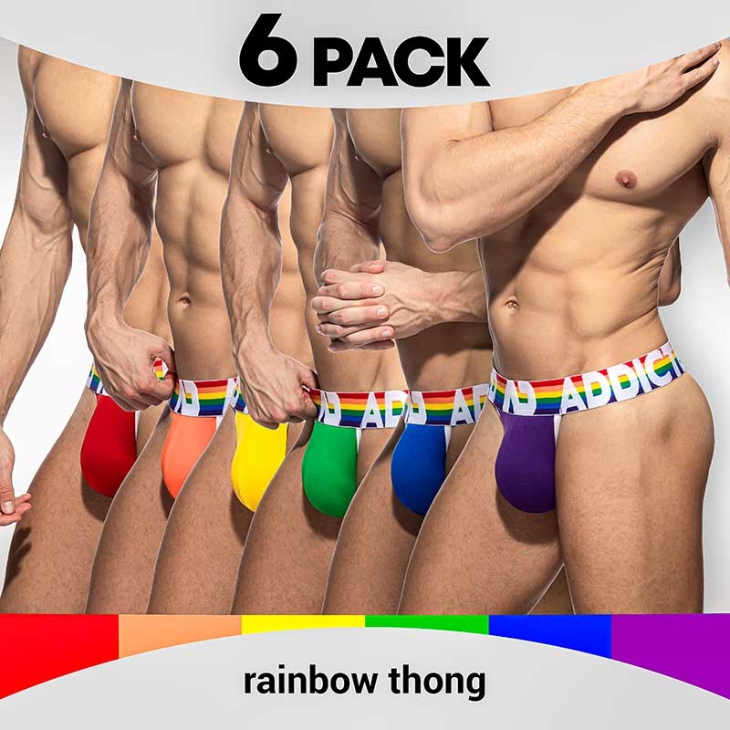 ADDICTED STRING Rainbow AD1145P in a 6-value pack