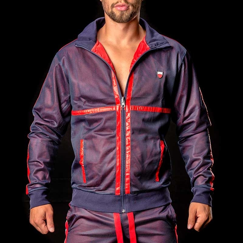 BARCODE Berlin JACKE MESH Double Face Ivo blue-red