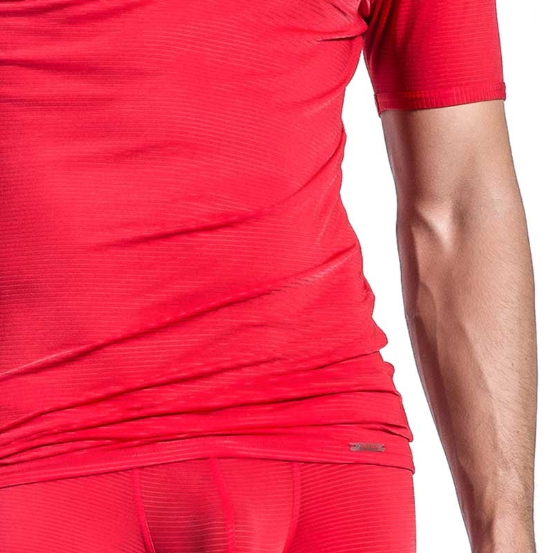 OLAF Benz T-SHIRT micro RED1201 Rib red