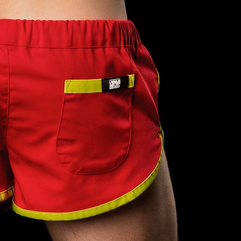 BARCODE Berlin SHORTS gym sprint neon 10090 red-yellow