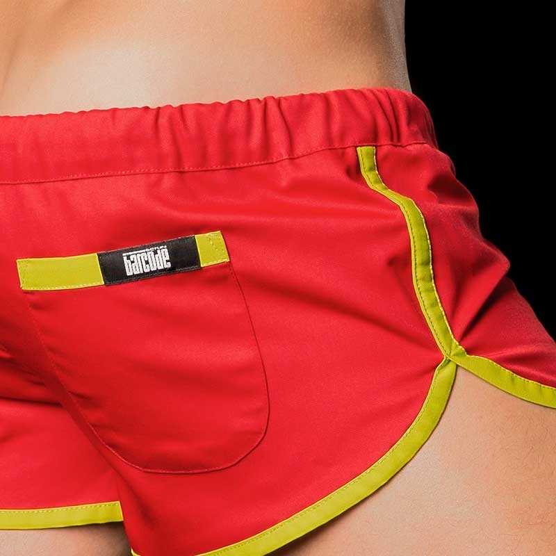 BARCODE Berlin SHORTS gym sprint neon 10090 red-yellow