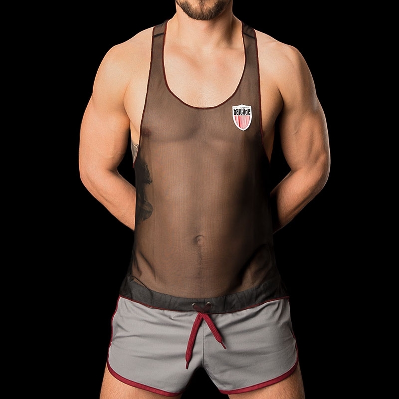 BARCODE Berlin SHORTS LIMITED gym sprint 10090 grey-bordeaux