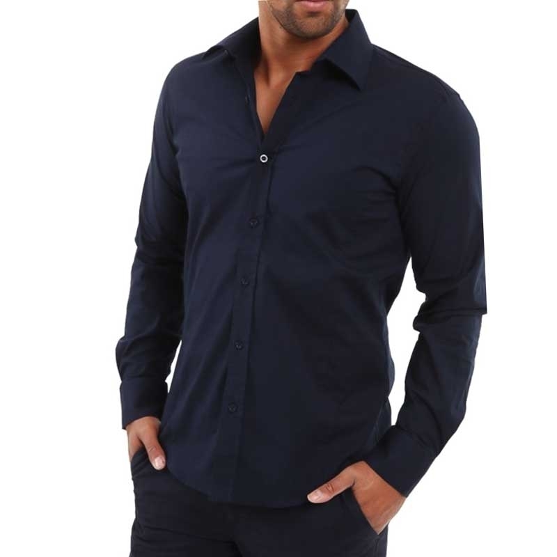 Business Shirt CRSM in navy makes your day a success.